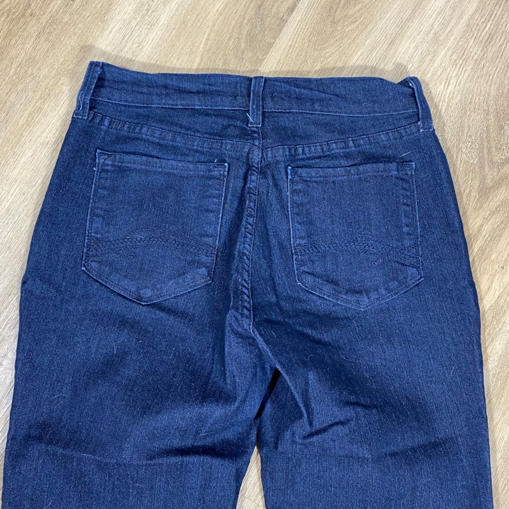 NYDJ Straight Crop Dark Blue Denim Jeans size 6P - Picture 11 of 14